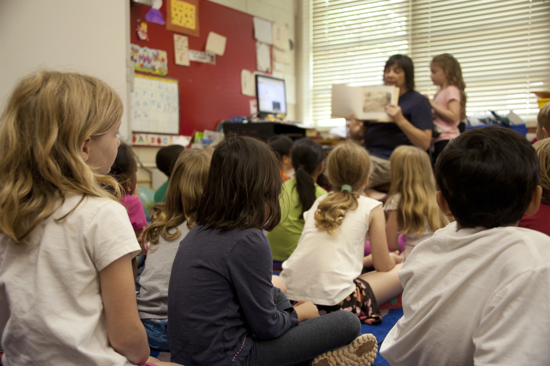 teacher and children