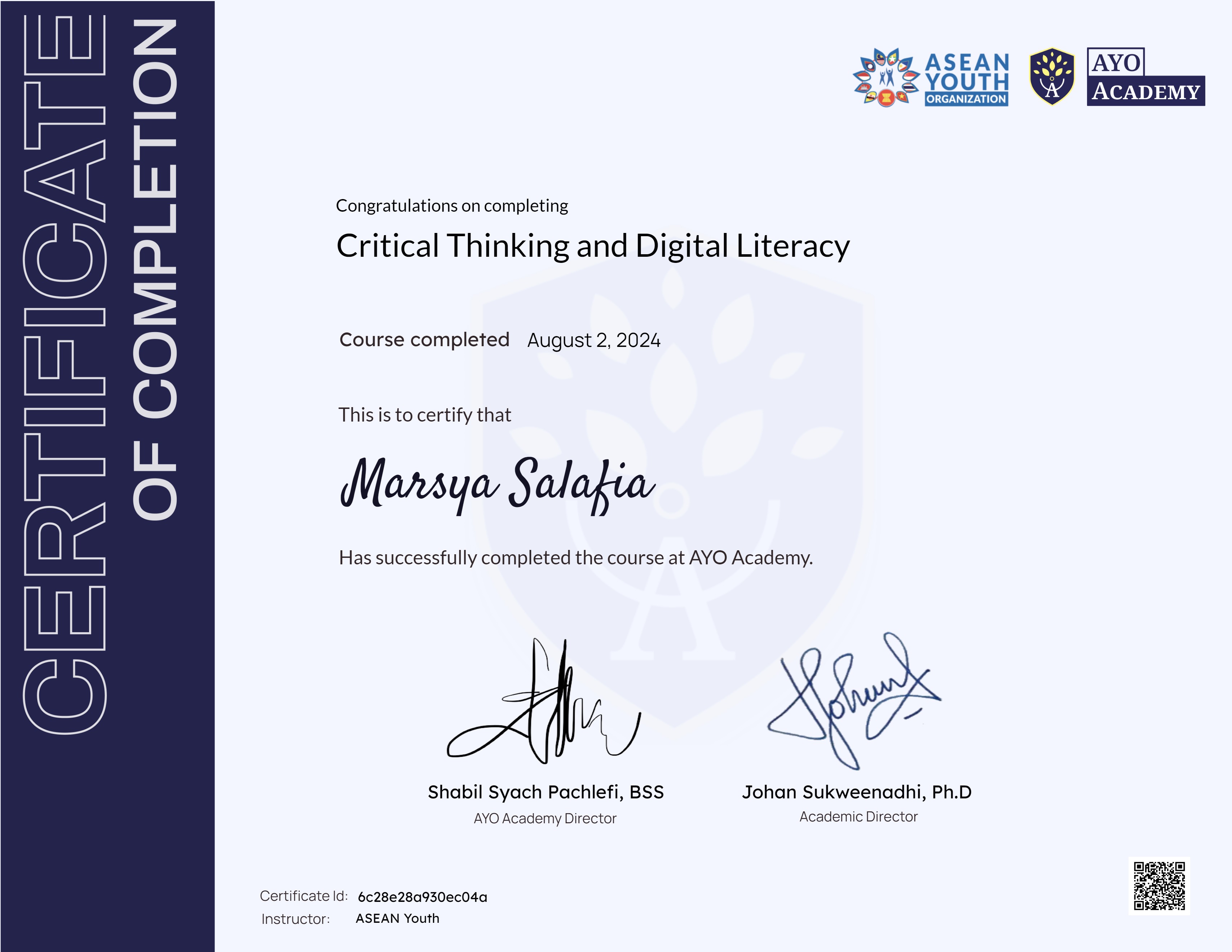 Critical Thinking and Digital Literacy