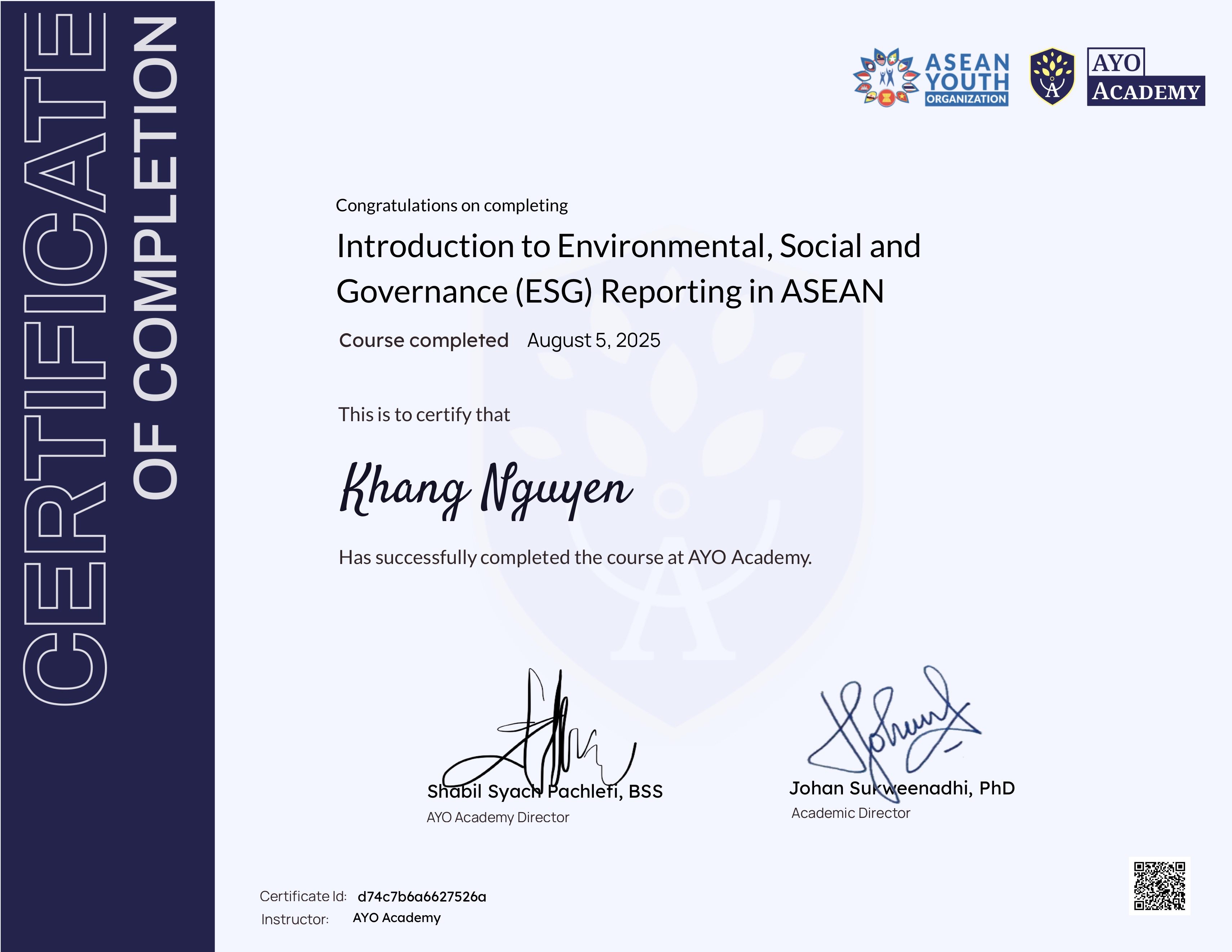 Introduction to Environmental, Social and Governance (ESG) Reporting in ASEAN
