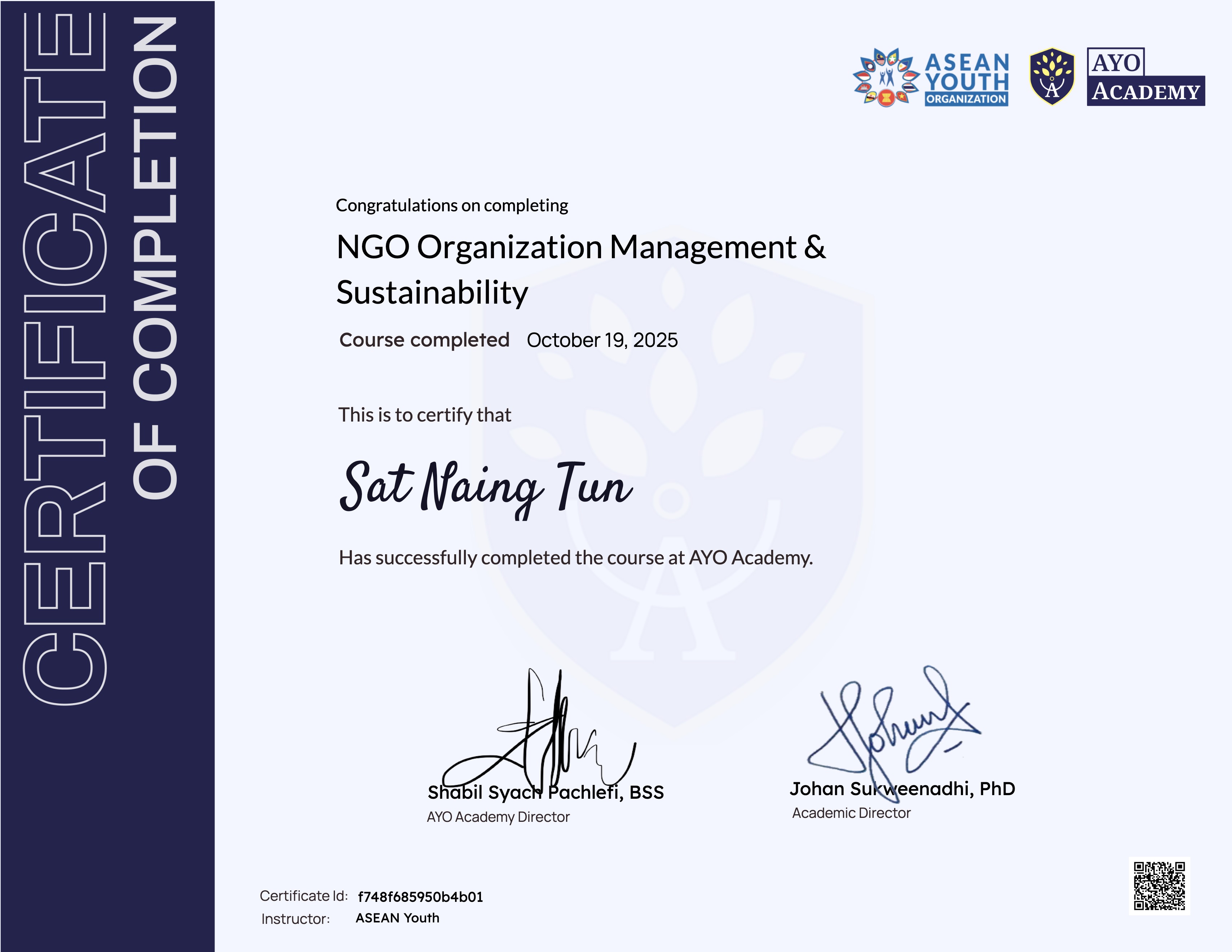 NGO Organization Management & Sustainability
