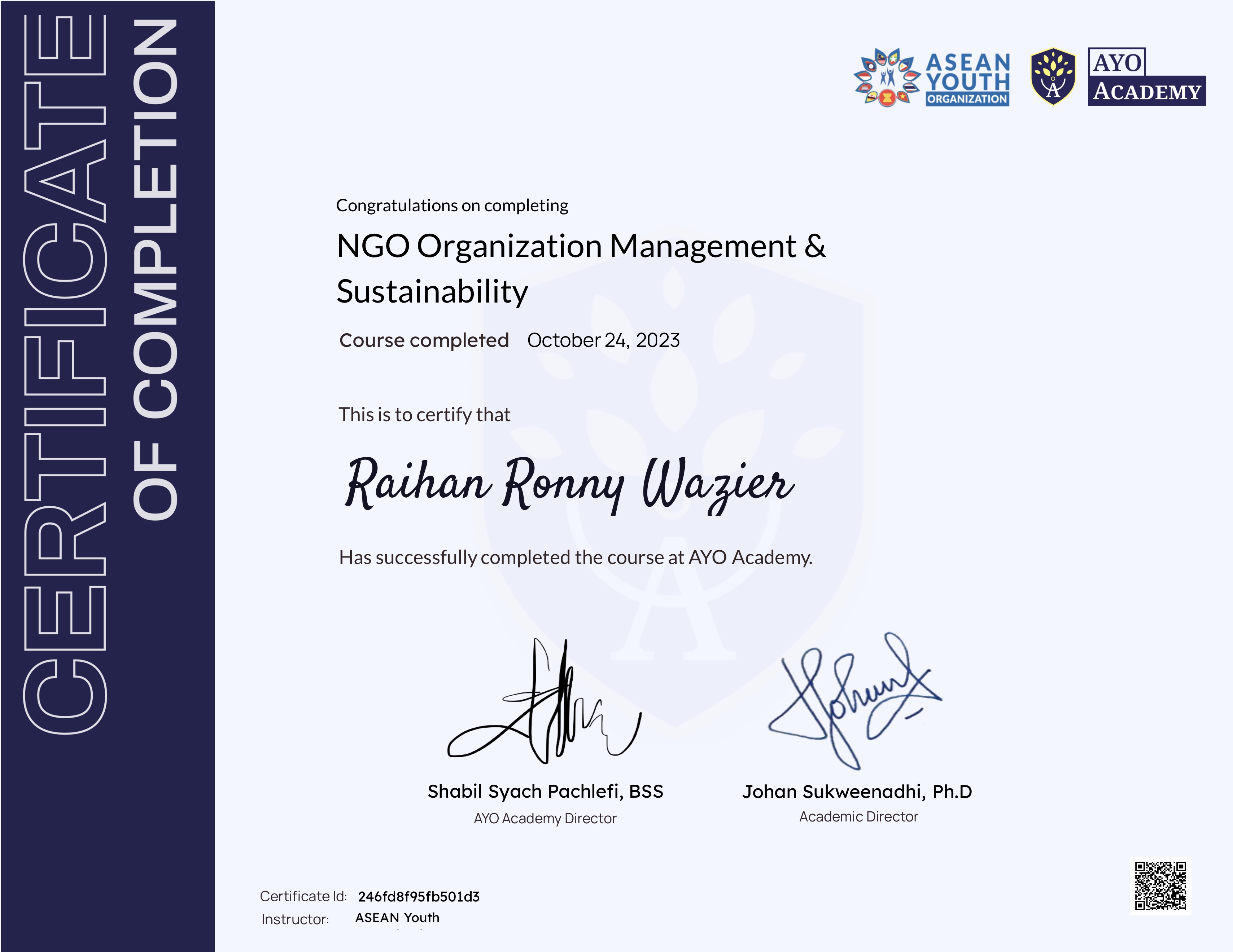 NGO Organization Management & Sustainability