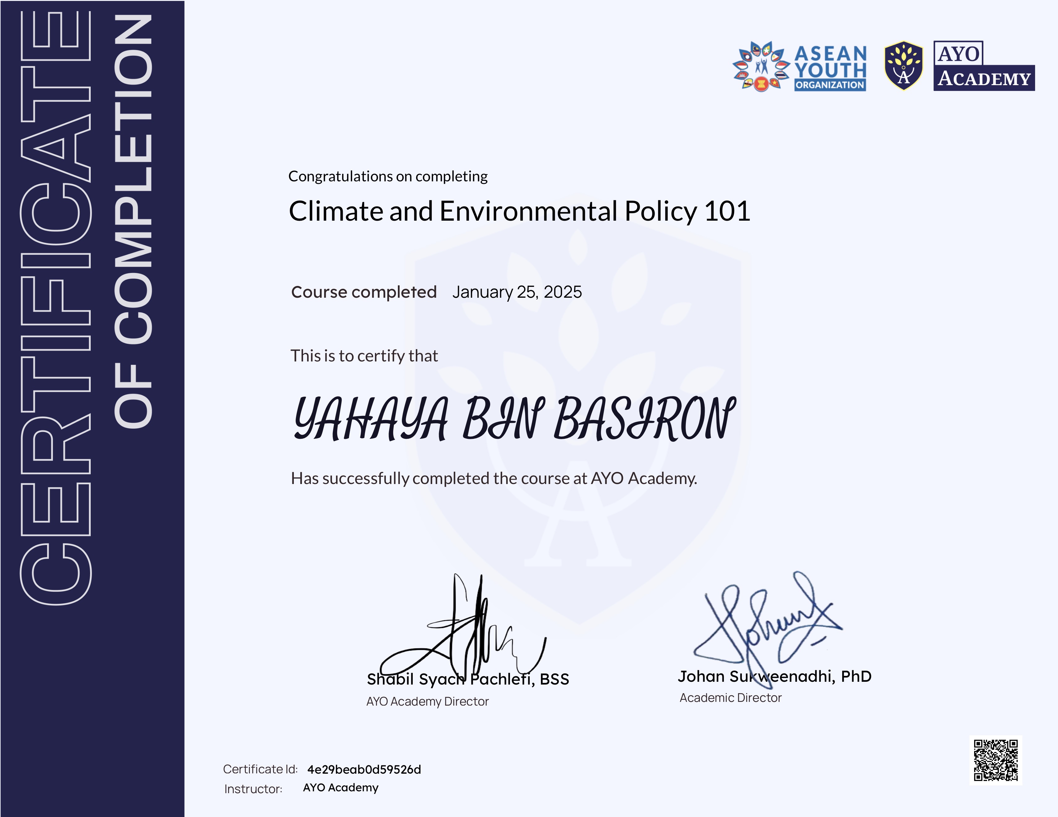 Climate and Environmental Policy 101