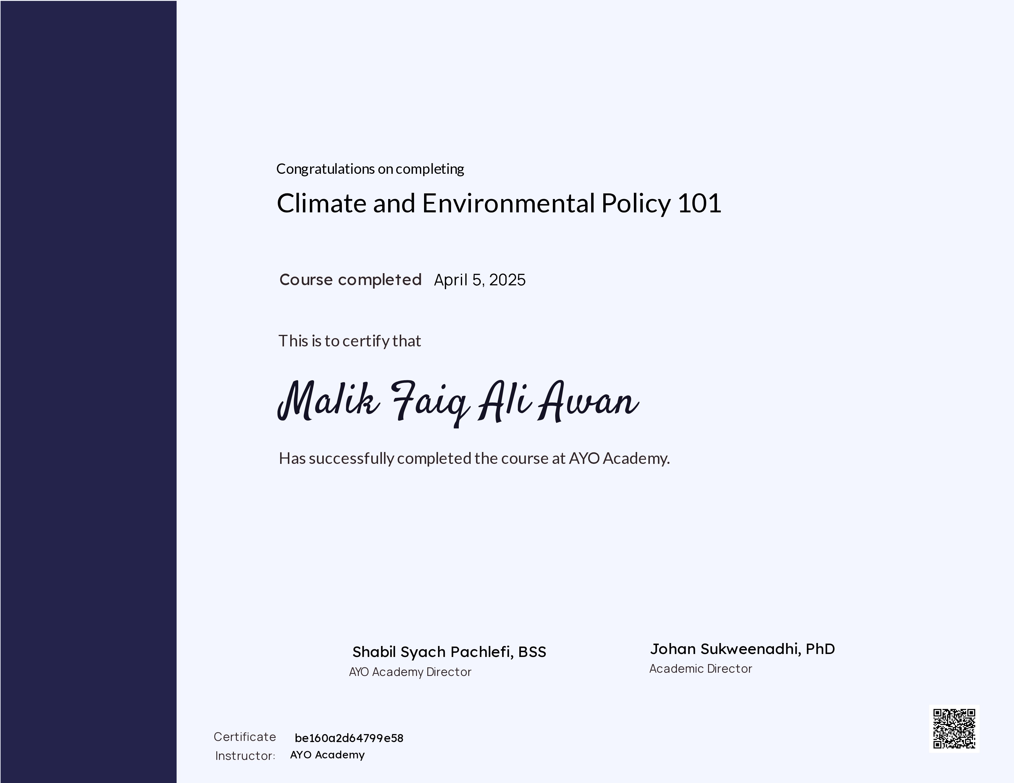 Climate and Environmental Policy 101