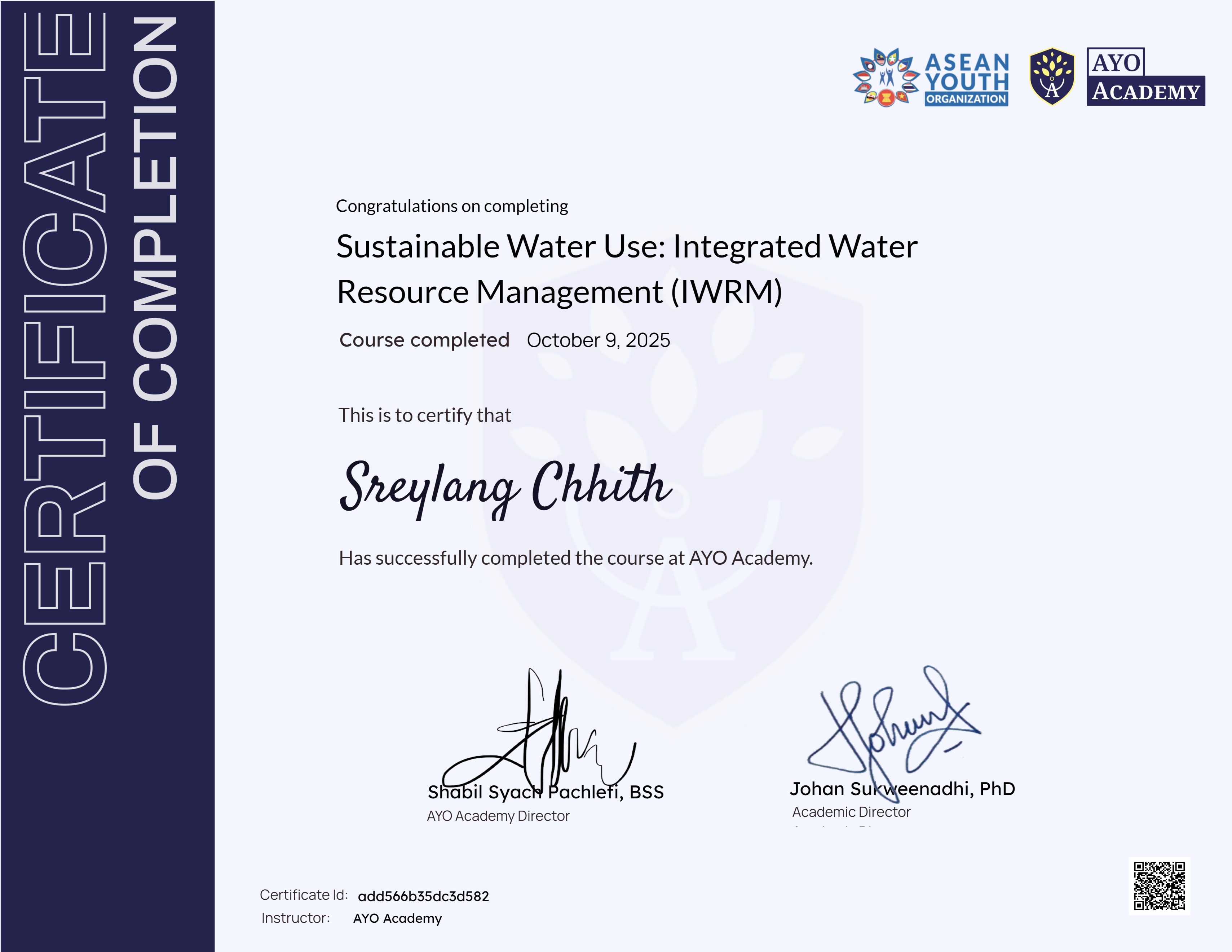 Sustainable Water Use: Integrated Water Resource Management (IWRM)