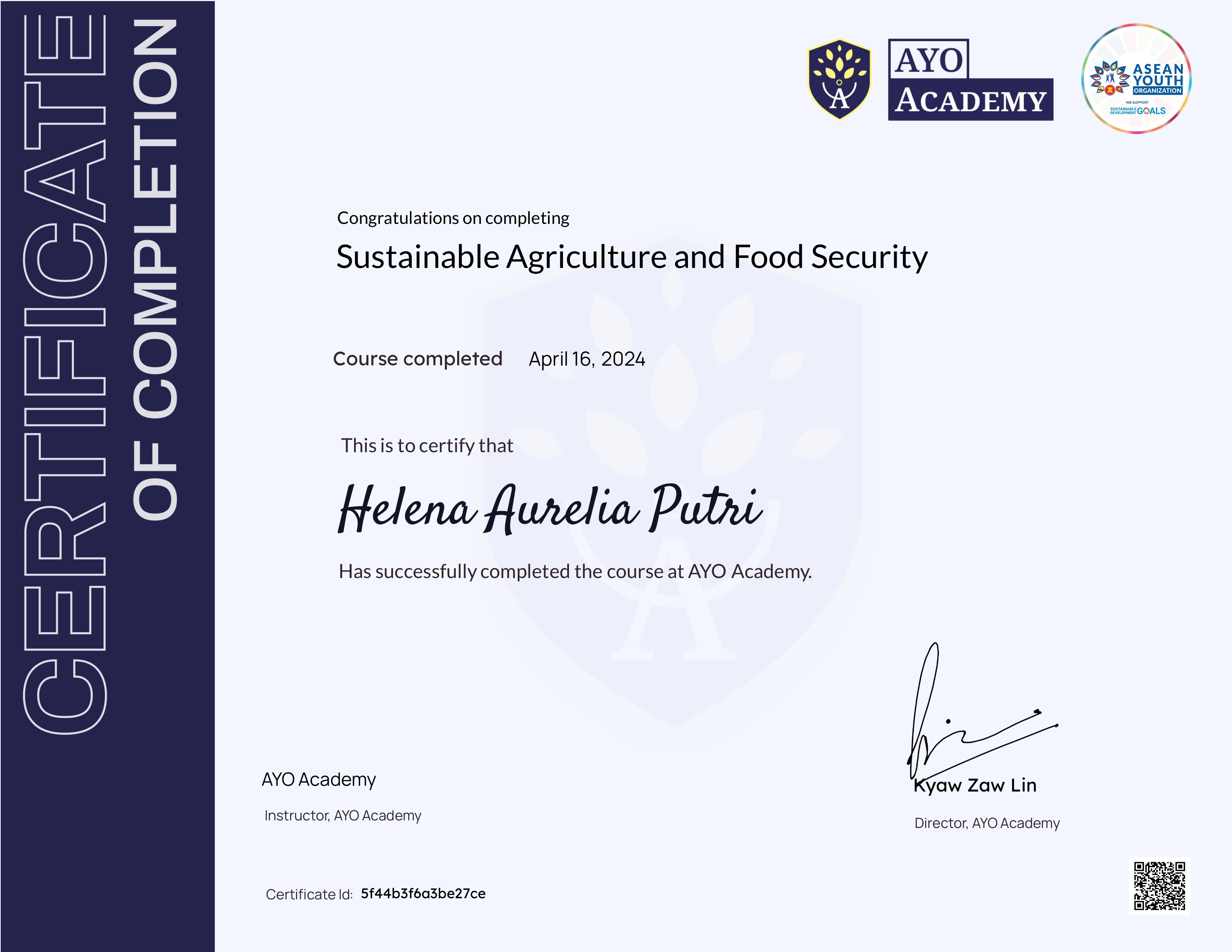 Sustainable Agriculture and Food Security