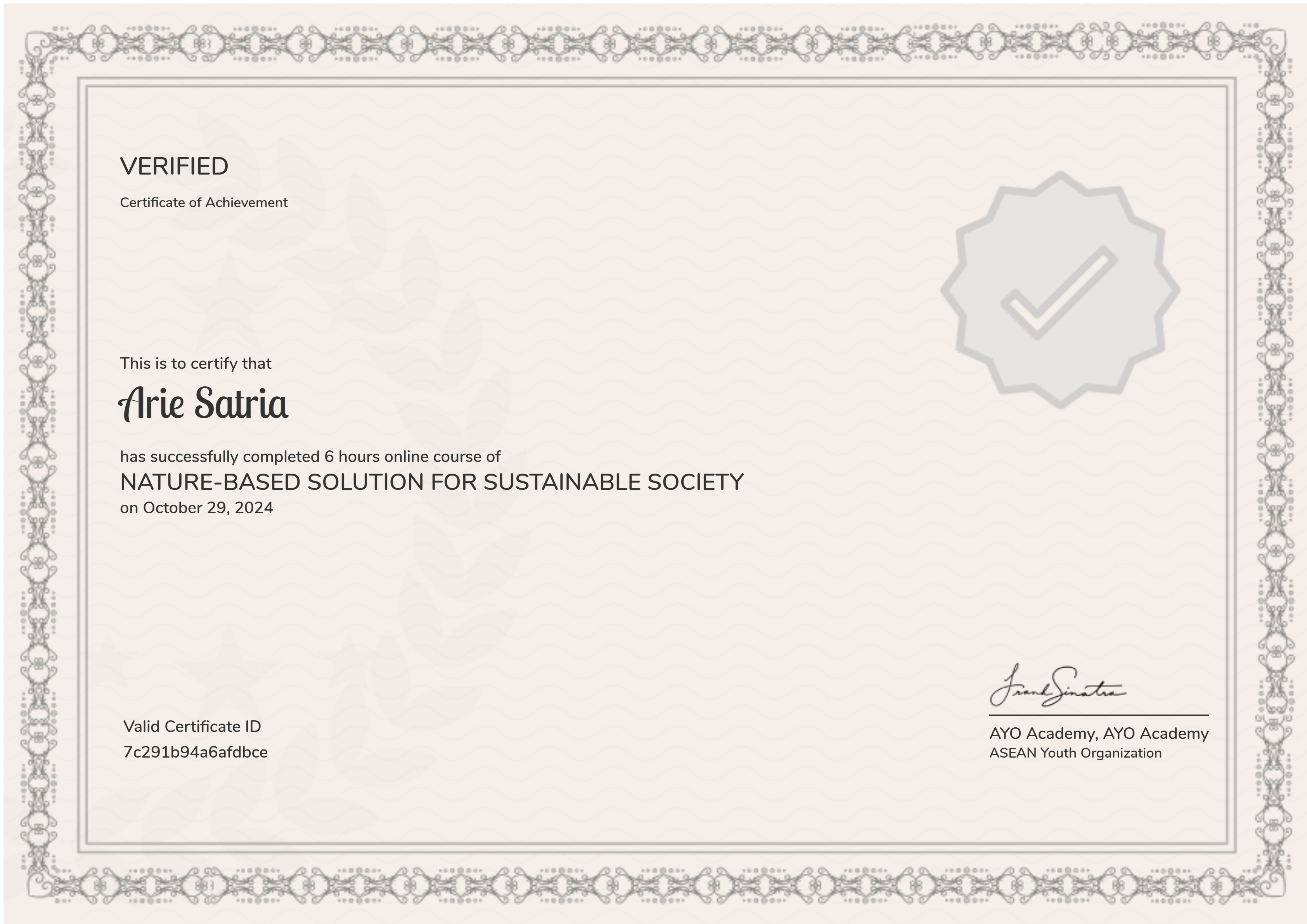 Nature-based Solution for Sustainable Society