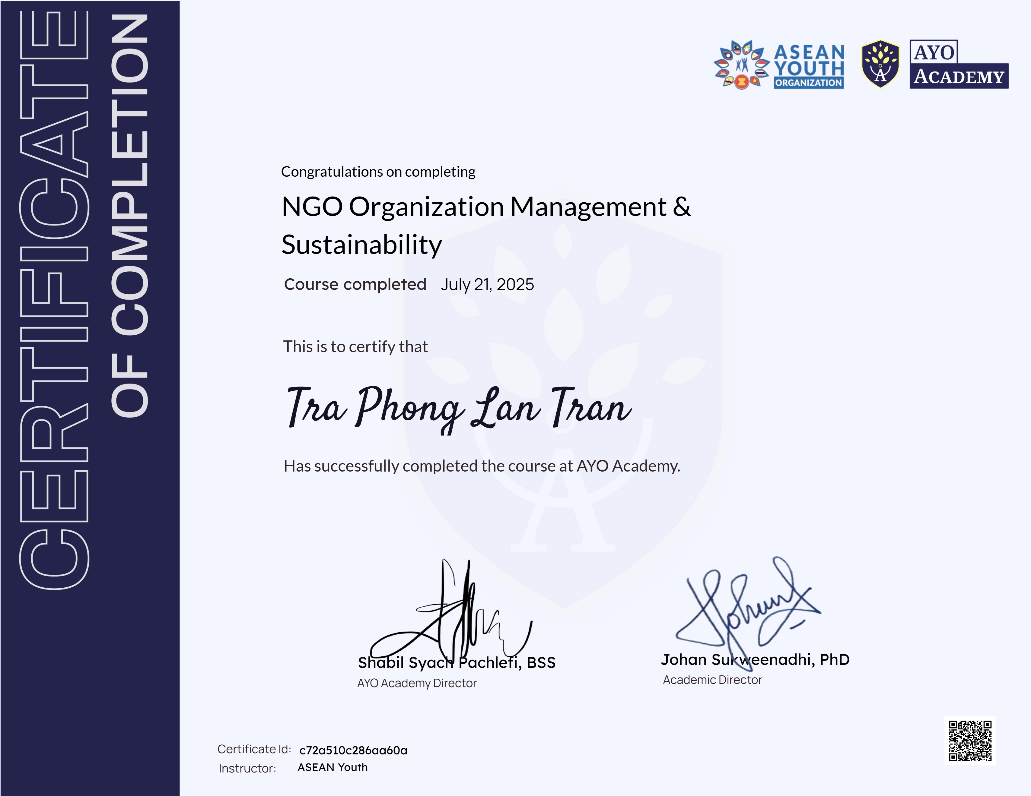 NGO Organization Management & Sustainability